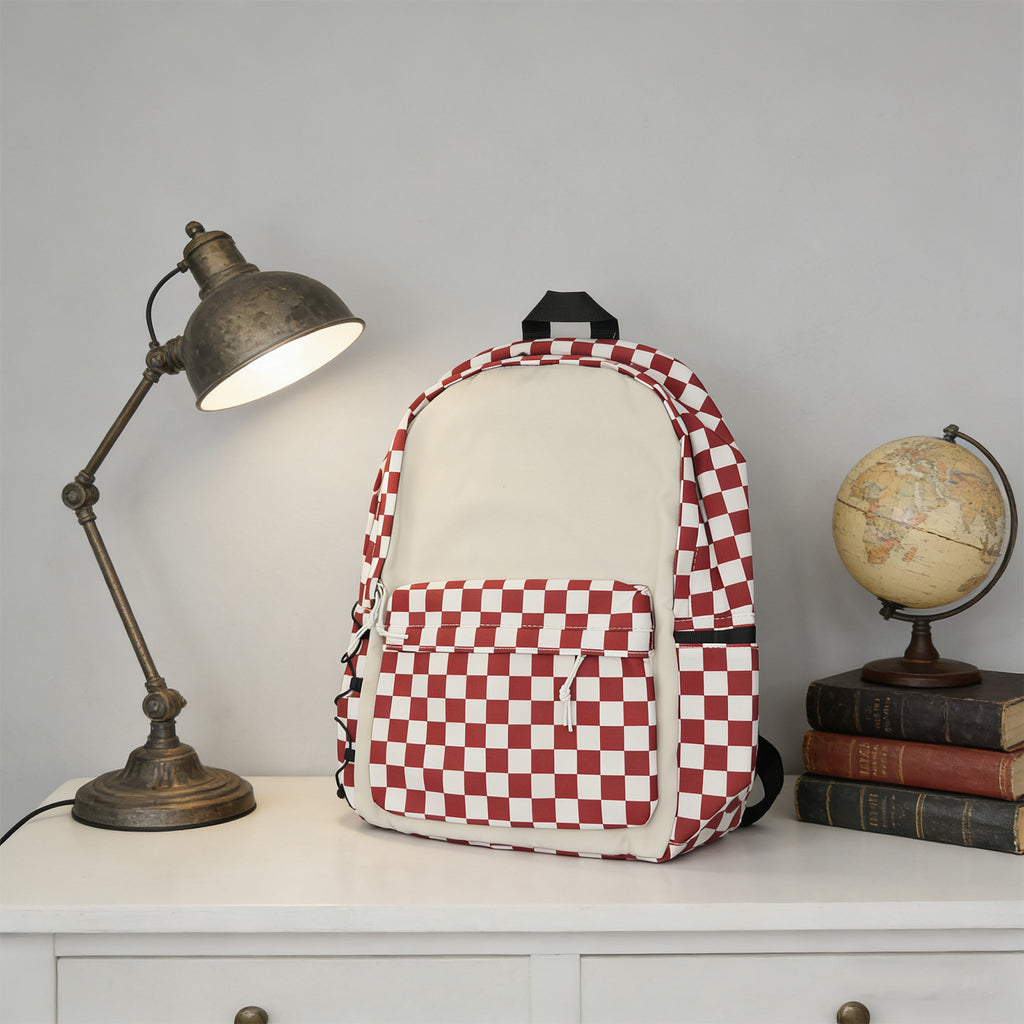 Classic Plaid Backpack - Durable School & Travel Daypack with Laptop Compartment