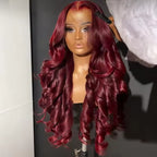 Wine Red 13x4 HD Lace Front Wig | Brazilian Body Wave Human Hair | 150% Density