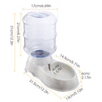 Automatic Pet Water Dispenser - 1 Gallon Self-Filling Gravity Waterer for Dogs and Cats