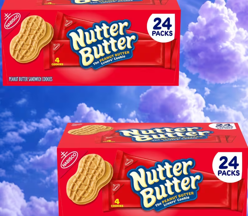 Nutter Butter Peanut Butter Sandwich Cookies – 2-Pack (24 Cookies Each)