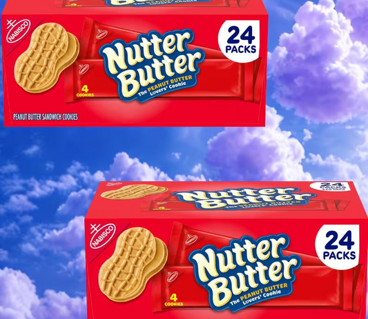 Nutter Butter Peanut Butter Sandwich Cookies – 2-Pack (24 Cookies Each)
