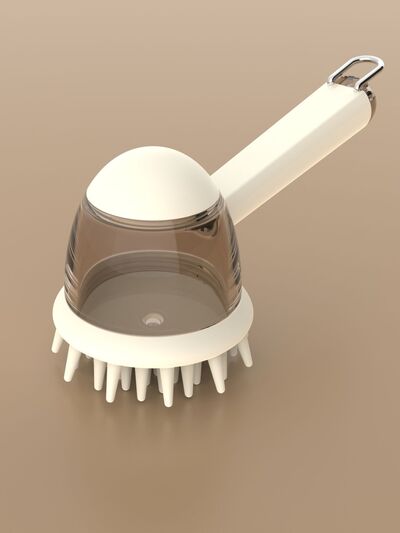 Liquid Pet Bath Brush – Built-In Shampoo Dispenser | Soft Silicone Bristles for Dogs & Cats