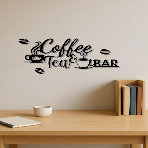 Vintage Coffee Sign | Rustic Metal Wall Decor for Kitchen & Coffee Bar | Gift for Coffee Lovers