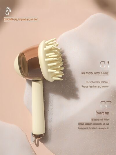 Liquid Pet Bath Brush – Built-In Shampoo Dispenser | Soft Silicone Bristles for Dogs & Cats
