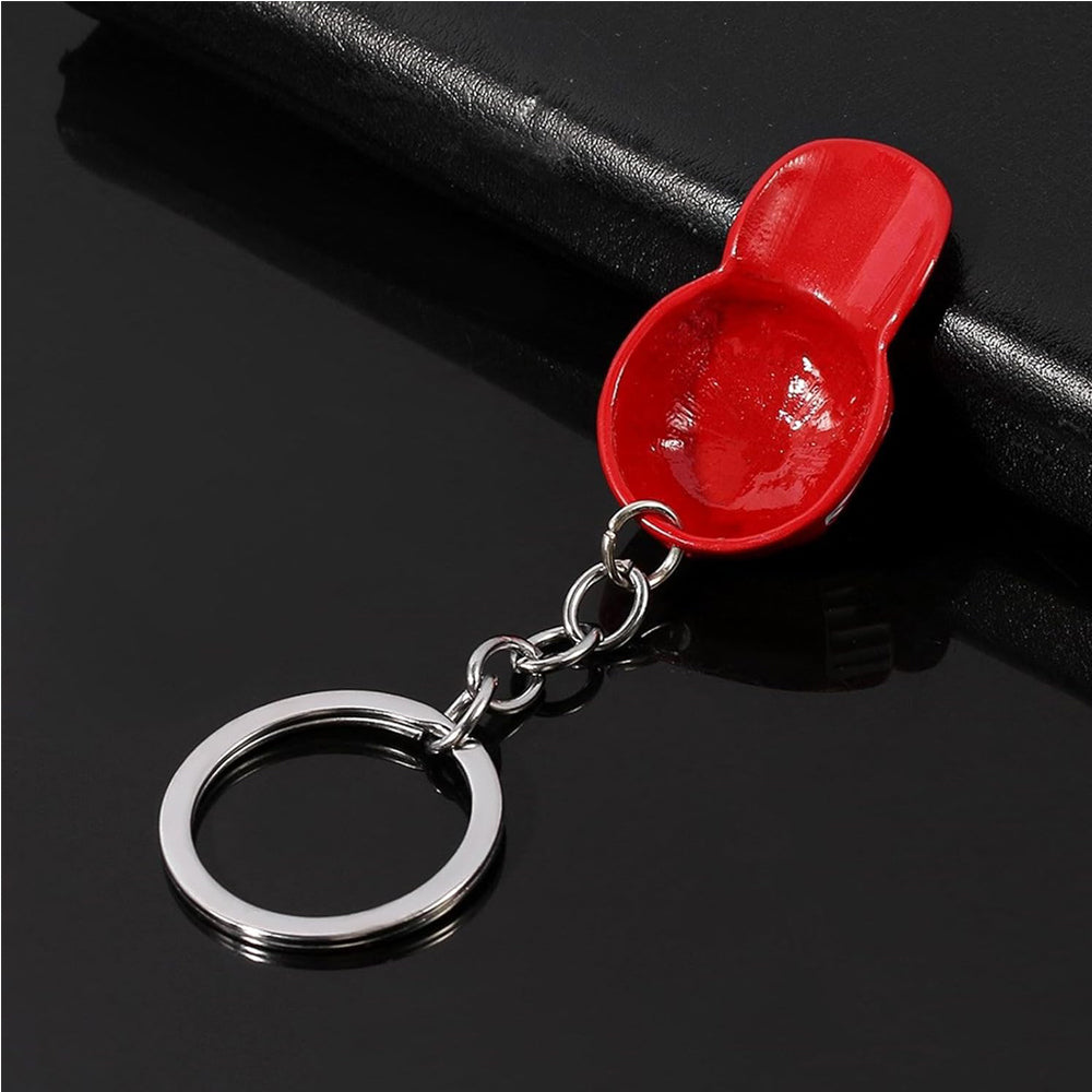Trump Red Cap Keychain Set - 6 Pack MAGA Hat Key Ring Charms