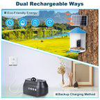 Smart Bird Feeder Camera with Solar Panel - 1080P HD AI Bird Identification & Motion Detection