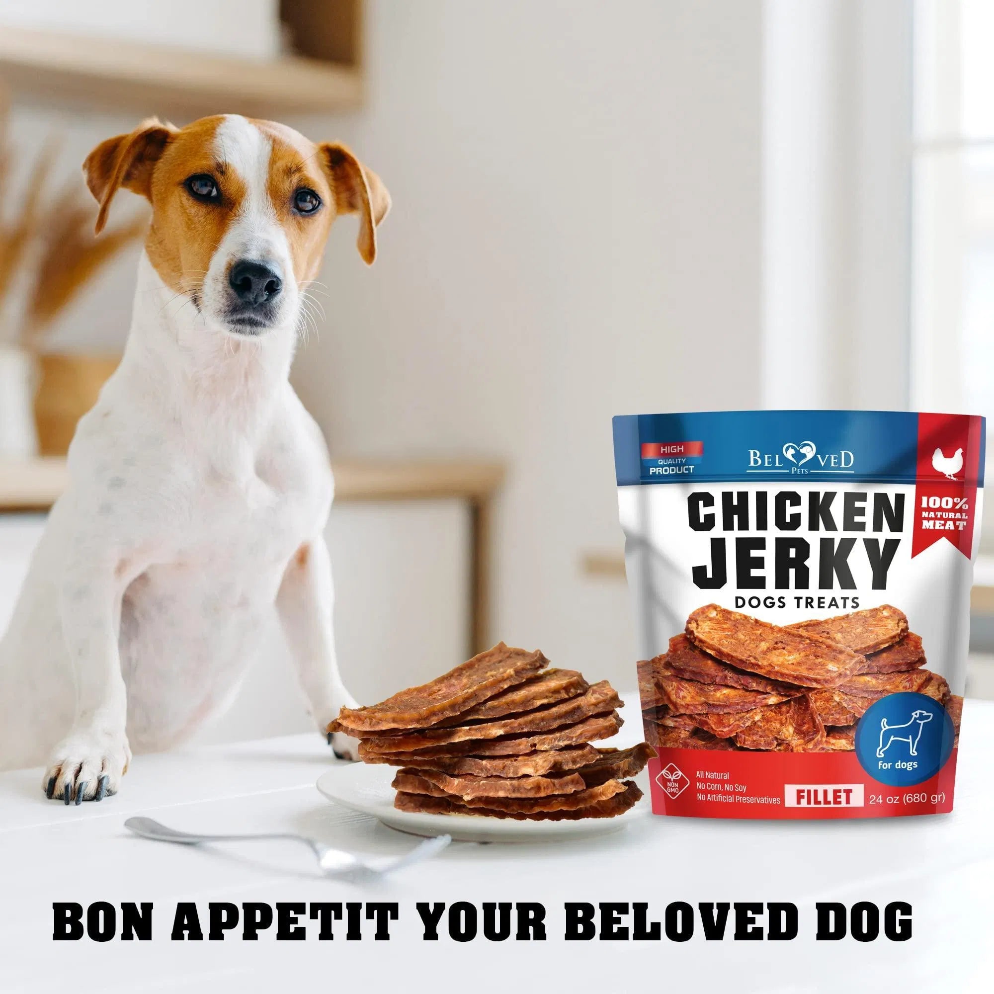 Premium Chicken Jerky Dog Treats - 1.5 lb Grain-Free Training Chews for All Dogs
