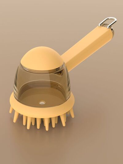 Liquid Pet Bath Brush – Built-In Shampoo Dispenser | Soft Silicone Bristles for Dogs & Cats