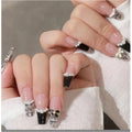 Press On Nails - 24pc Black & White Designer Set with Adhesive Tabs