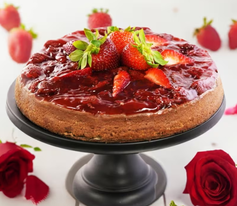 Andy Anand Chocolate Strawberry Cheesecake with Chocolate Truffles, 9 Inch, 2.8 lbs
