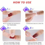 Glitter Butterfly Press On Nails – 24 Piece Long Square False Nails