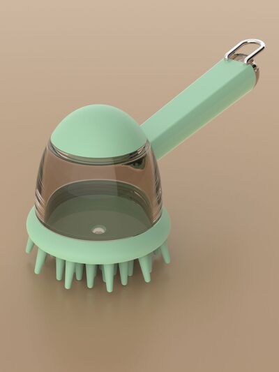 Liquid Pet Bath Brush – Built-In Shampoo Dispenser | Soft Silicone Bristles for Dogs & Cats