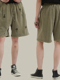 Men's Distressed Drawstring Shorts – Washed 100% Cotton Casual