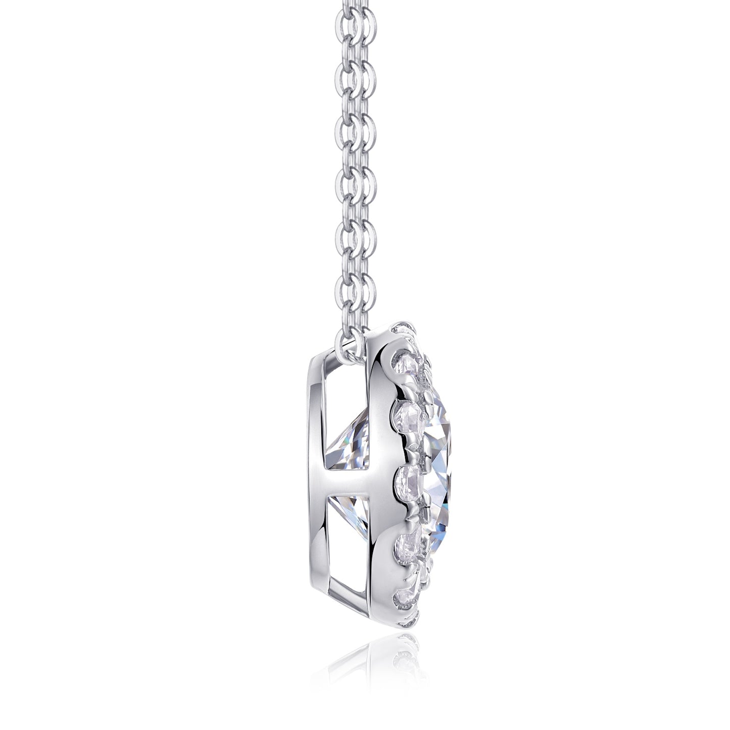 2 Carat Moissanite Pendant Necklace – Sterling Silver | Diamond Alternative for Women