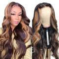 Long Curly Wig with Center Part Bangs - Heat Resistant Synthetic Fiber