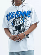 Men's Graphic Relaxed Fit T-Shirt – Oversized Streetwear Cotton Blend