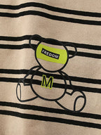 Children's Striped Bear Crew Neck Sweatshirt – 100% Cotton Kids Pullover