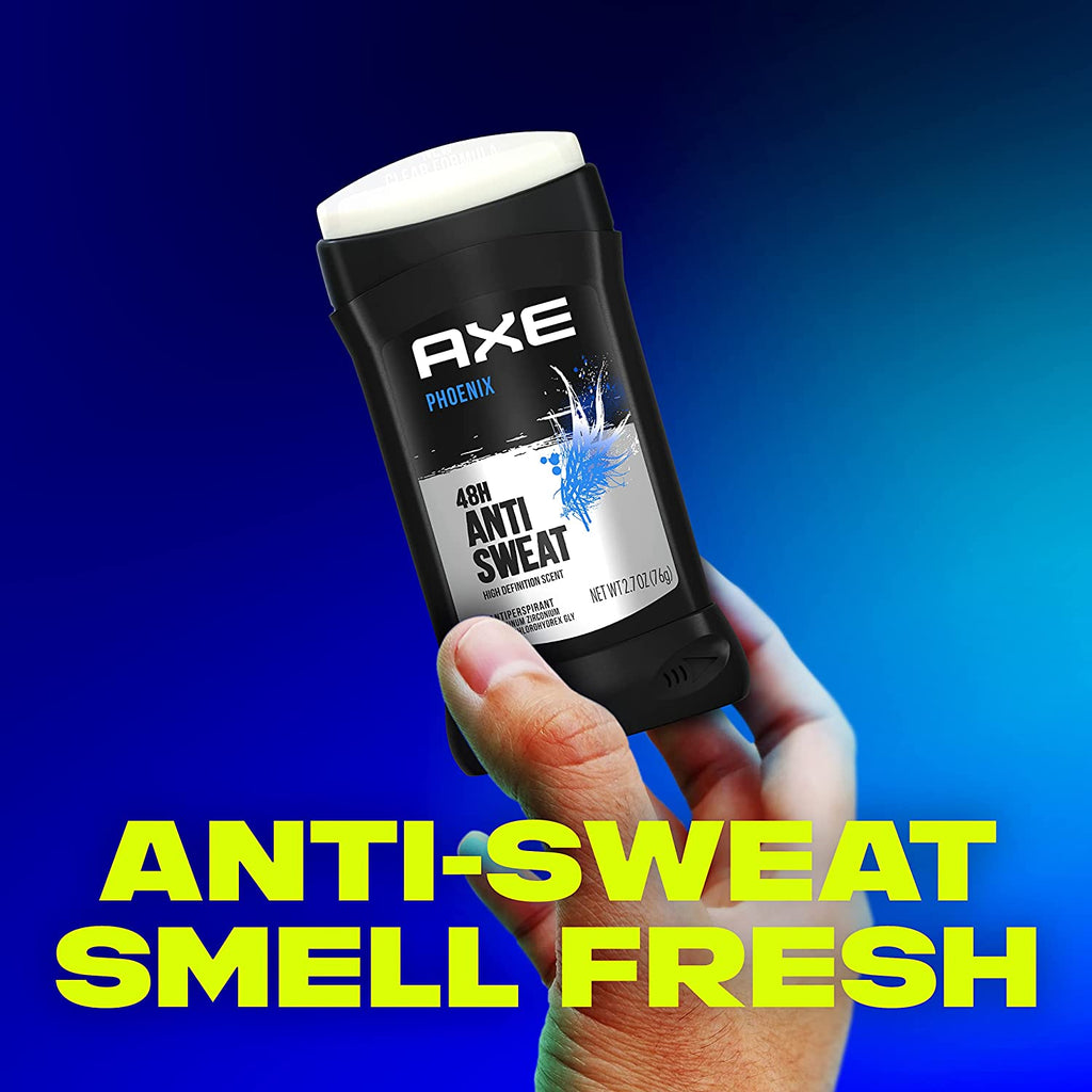 Antiperspirant Deodorant for Men Phoenix 4PK 48H Sweat & Odor Protection for Long Lasting Freshness, Crushed Mint & Rosemary Men'S Deodorant 2.7 Oz