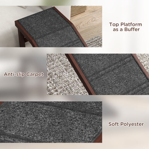 PawHut 74" Extra Long Dog Ramp for High Beds | Non-Slip, 120 lb Capacity, Flat Top Platform