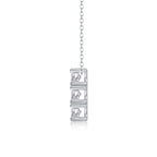 0.5 Carat Moissanite Pendant Necklace – 925 Sterling Silver & Platinum Plated