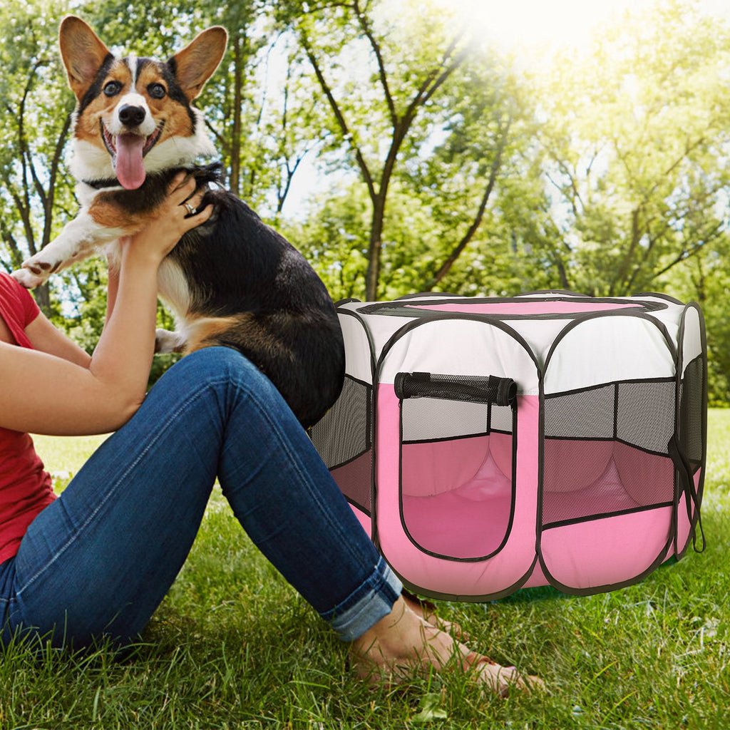 Foldable Pet Playpen – Portable Indoor & Outdoor Exercise Pen for Dogs, Cats & Small Pets