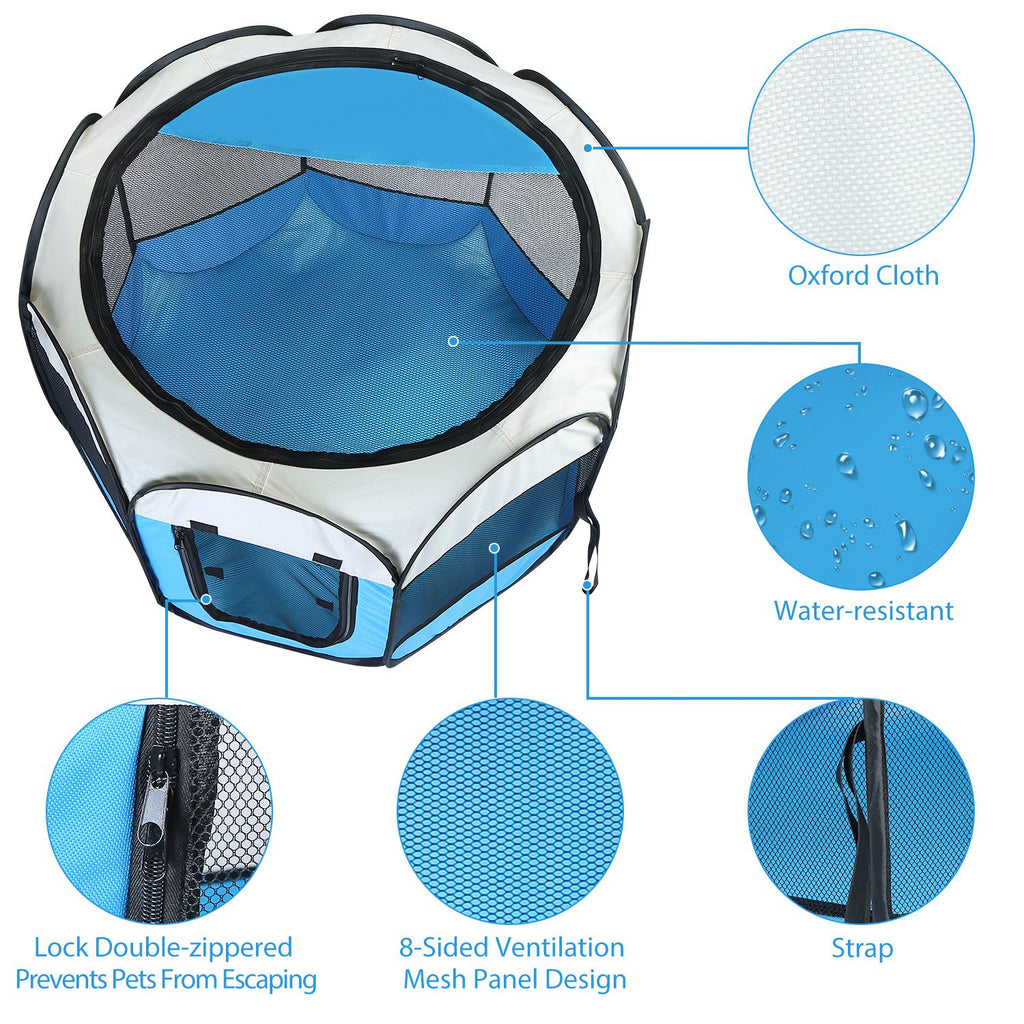 Foldable Pet Playpen – Portable Indoor & Outdoor Exercise Pen for Dogs, Cats & Small Pets