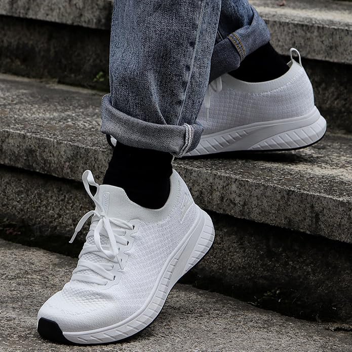 Puweco Men's Slip-On Mesh Sneakers – Lightweight EVA Cushioning & Anti-Slip Outsole