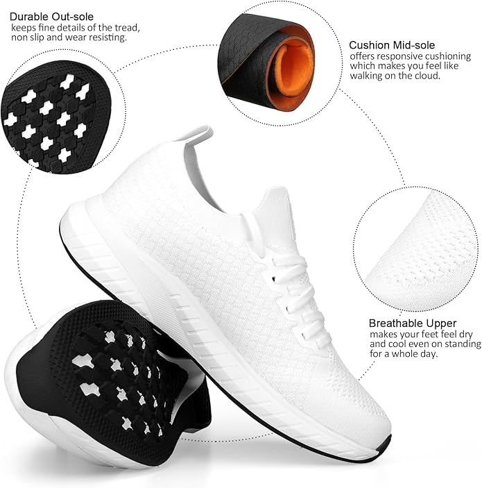 Puweco Men's Slip-On Mesh Sneakers – Lightweight EVA Cushioning & Anti-Slip Outsole