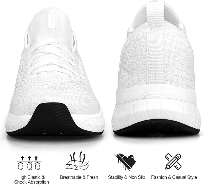Puweco Men's Slip-On Mesh Sneakers – Lightweight EVA Cushioning & Anti-Slip Outsole