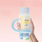 800ml Colorful Cartoon Water Bottle with Straw & Handle | Stainless Steel Insulated Tumbler | 27oz