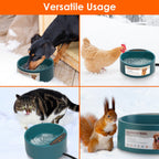 Heated Pet Water Bowl - 74oz Thermostat Controlled, Anti-Freeze for Dogs & Cats