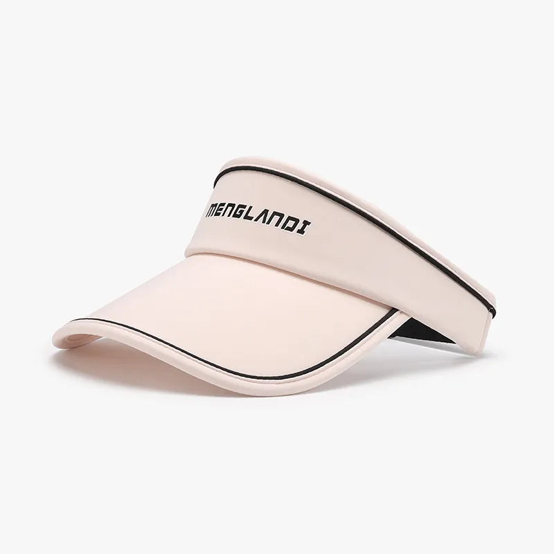 Women's Letter Graphic Sun Hat – Sporty Wide Brim, Spandex-Polyester & Adjustable