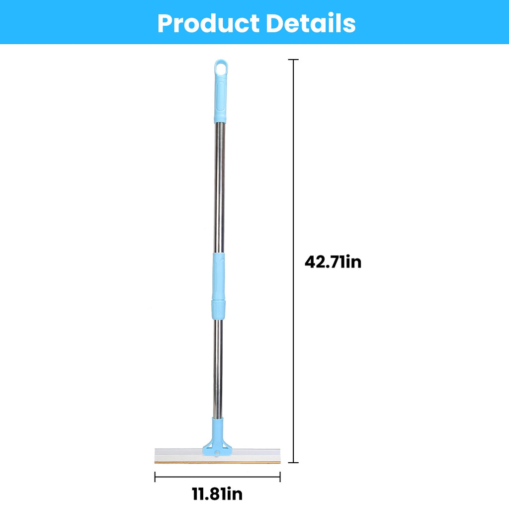 Extendable Pet Hair Remover Rake - 54" Telescopic Copper Blade for Furniture, Carpet & Upholstery