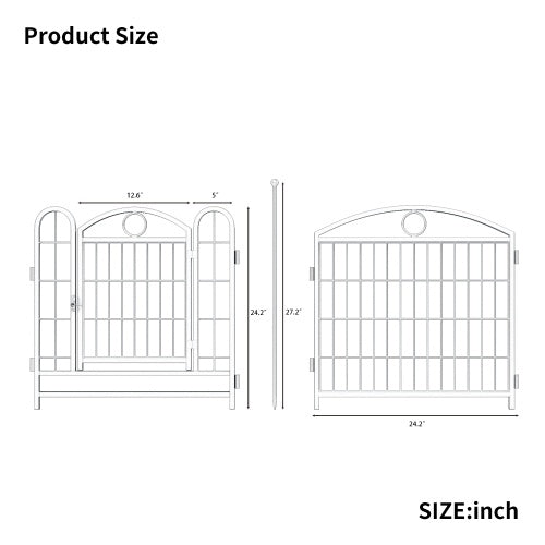 Heavy Duty Dog Playpen – 8-Panel Exercise Pen with Door | 24" Height, Indoor & Outdoor