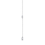 Moissanite Tassel Pendant Necklace Set | S925 Sterling Silver & Platinum Plated