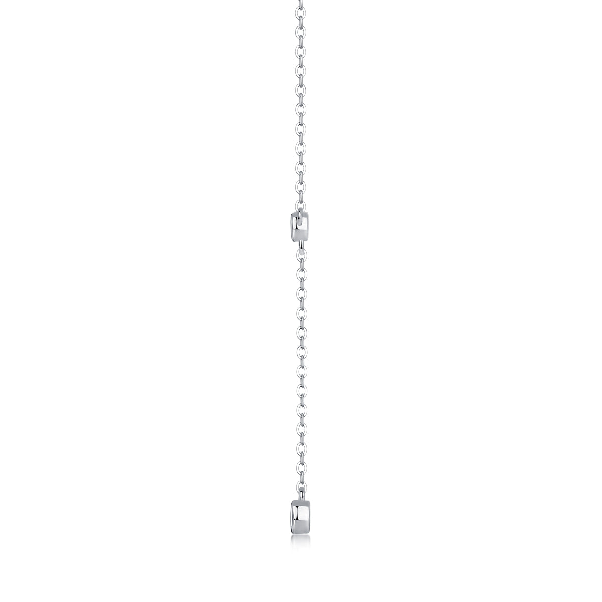 Moissanite Tassel Pendant Necklace Set | S925 Sterling Silver & Platinum Plated