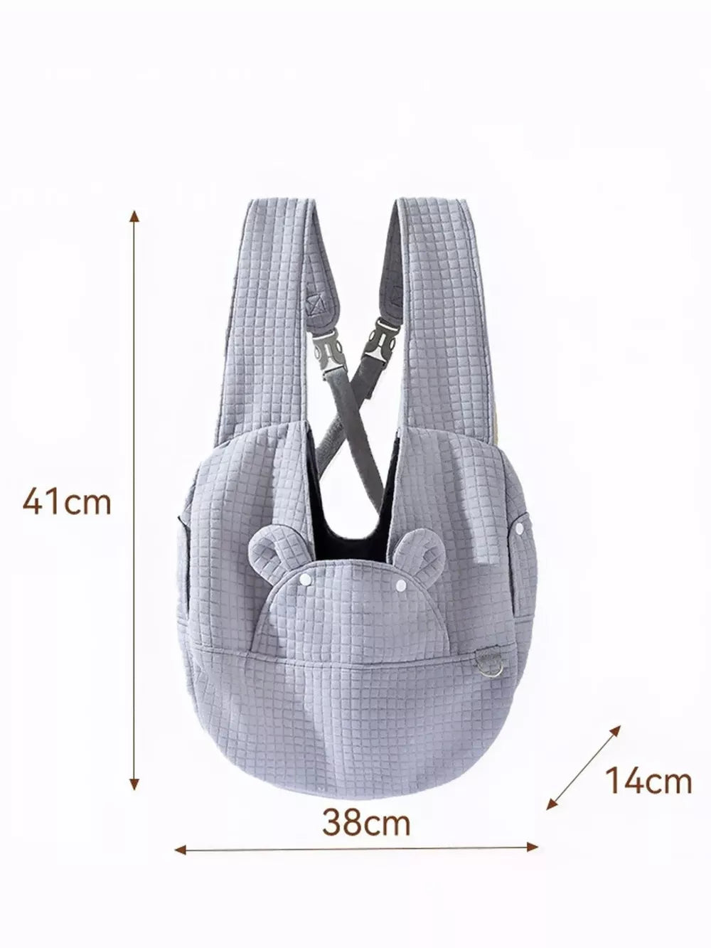 Quilted Pet Carrier Sling Bag – Hands-Free Travel Bag for Small Dogs & Cats