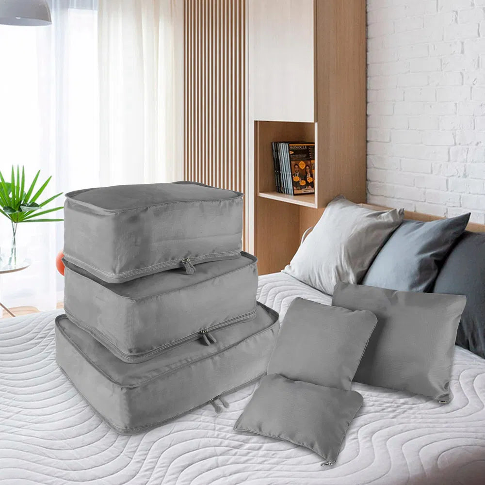 9-Piece Travel Packing Cube Set - Water-Resistant Luggage Organizer with Storage Bags