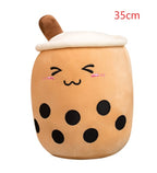 Boba Tea Plush Pillow - Cute Bubble Tea Stuffed Animal Cushion for Kids & Adults