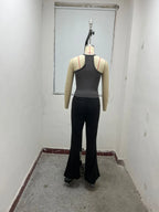 Women's Knitted Slim Fit Crop Vest Top – Sleeveless Spring & Summer Essential
