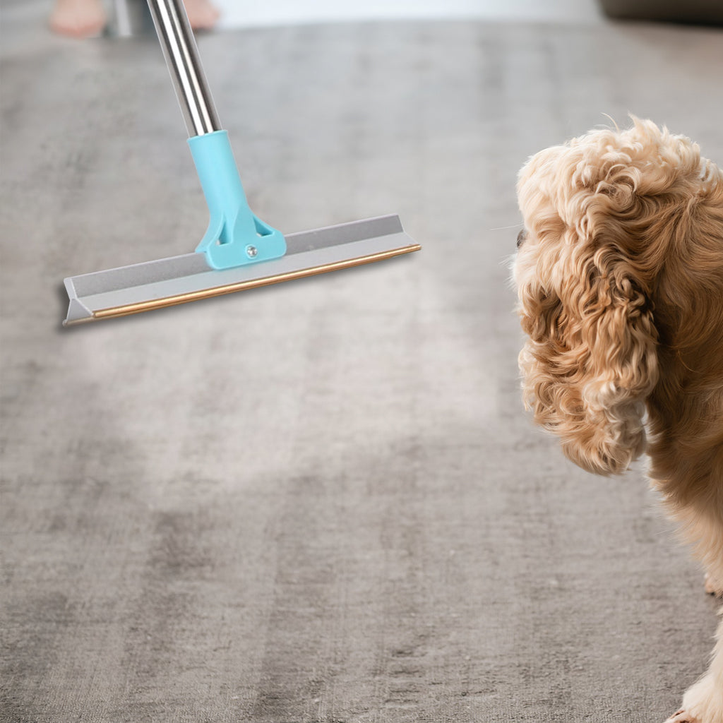 Extendable Pet Hair Remover Rake - 54" Telescopic Copper Blade for Furniture, Carpet & Upholstery