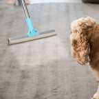 Extendable Pet Hair Remover Rake - 54" Telescopic Copper Blade for Furniture, Carpet & Upholstery
