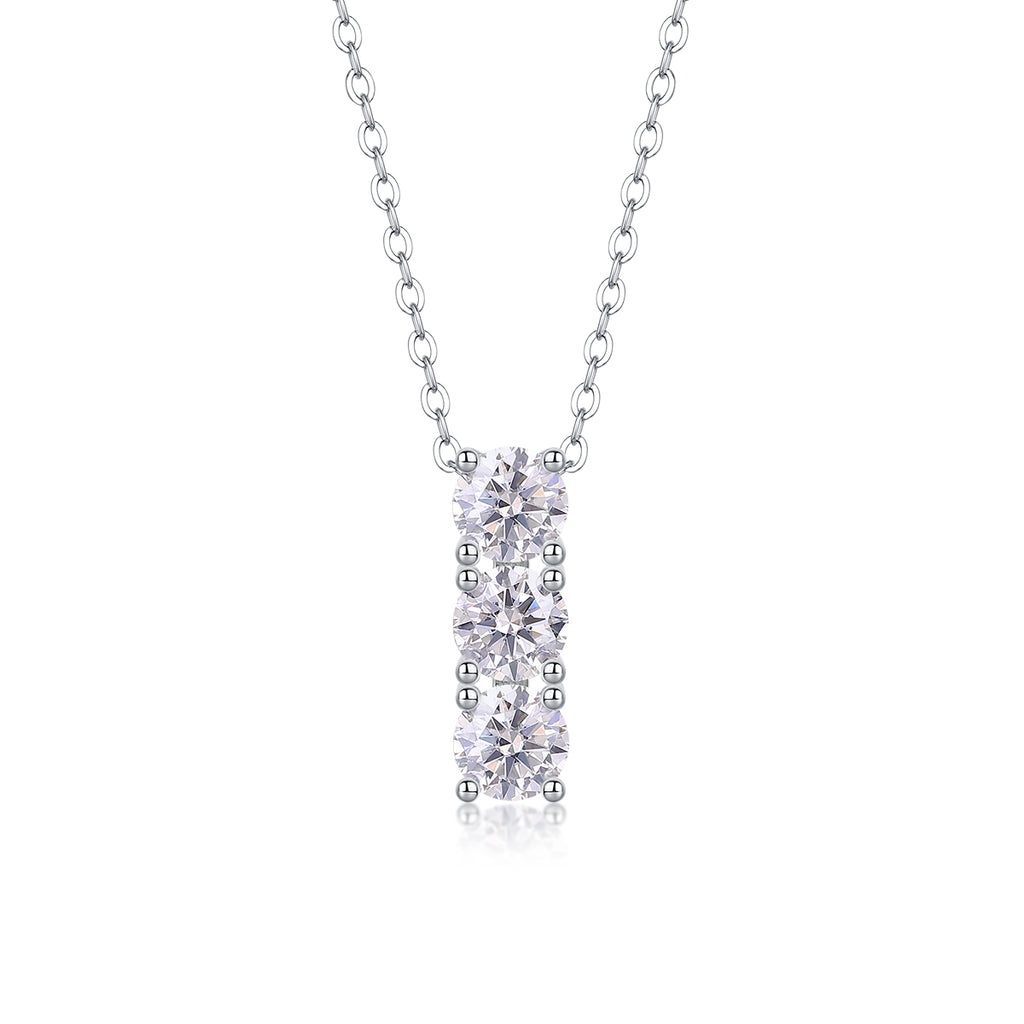 0.5 Carat Moissanite Pendant Necklace – 925 Sterling Silver & Platinum Plated
