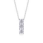 0.5 Carat Moissanite Pendant Necklace – 925 Sterling Silver & Platinum Plated