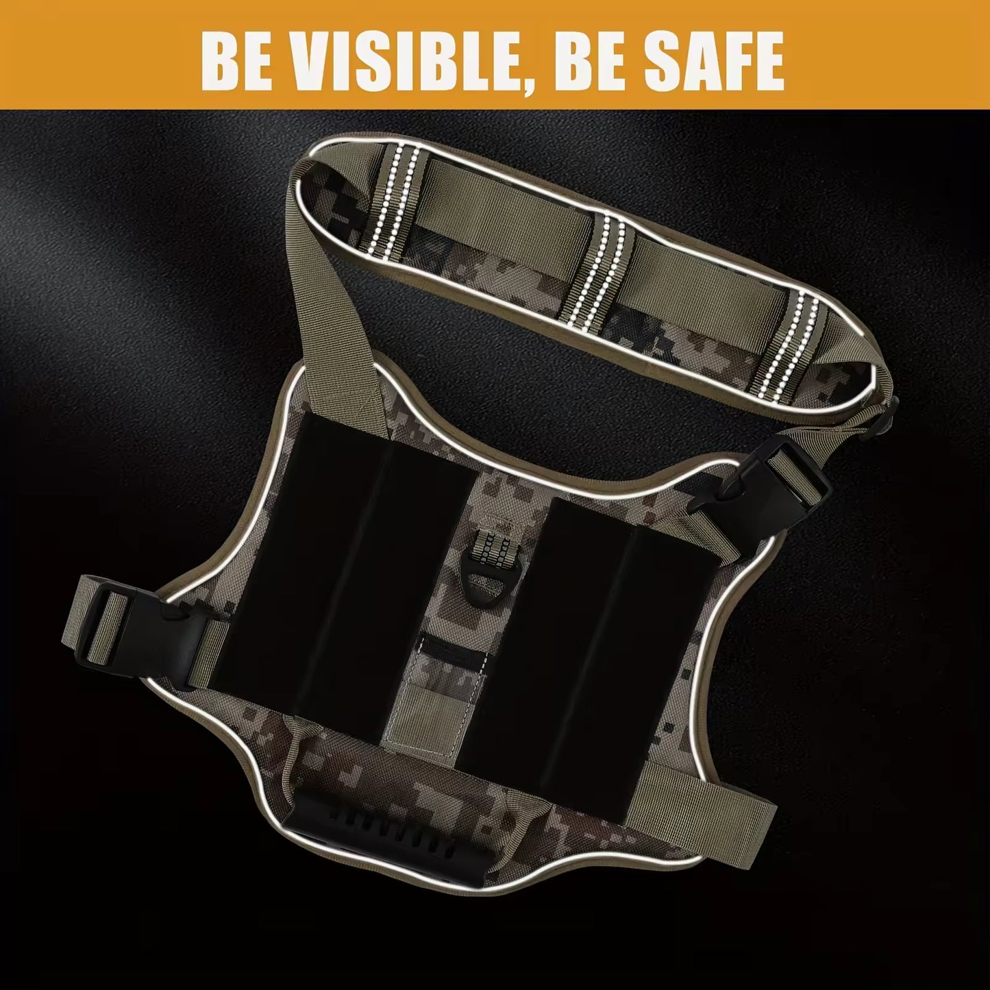 No-Pull Tactical Dog Harness with Handle – Reflective, Adjustable Service Dog Vest for Training & Control