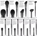 10-Piece Professional Makeup Brush Set | Natural Hair & Wood Handles