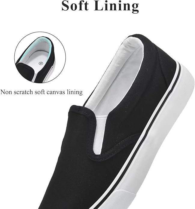 Women's Slip-On Canvas Sneakers | Lightweight Classic Low-Top Casual Shoes