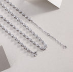Heart-to-Heart Moissanite Pendant Necklace Set - S925 Sterling Silver