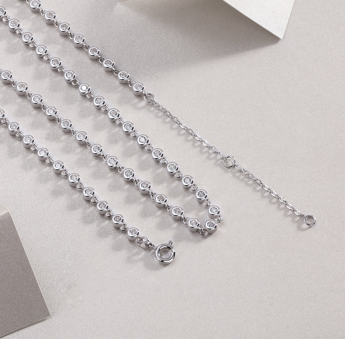 Heart-to-Heart Moissanite Pendant Necklace Set - S925 Sterling Silver