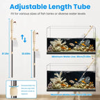 Electric Aquarium Gravel Cleaner – Automatic Fish Tank Vacuum with Adjustable Length